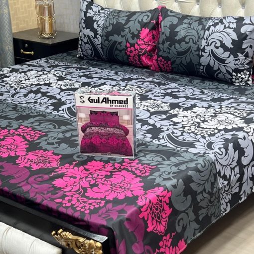 Double king bed sheet Gul Ahmed with branded gift box