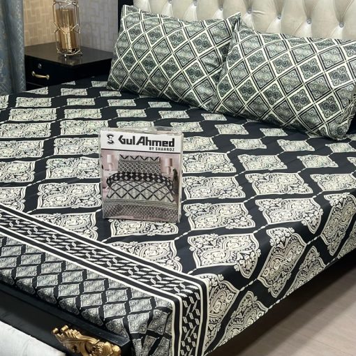 Buy double king bed sheet Gul Ahmed box packed online store