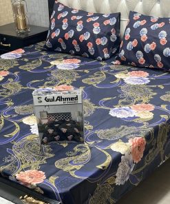 Gul Ahmed cotton king size bed sheet with stylish box packing