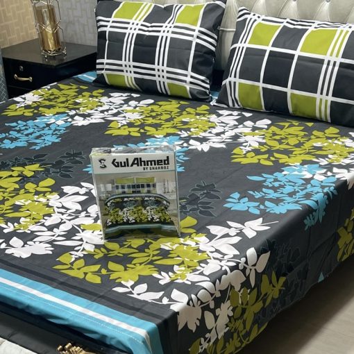 Gul Ahmed king size bed sheet box packed – premium collection