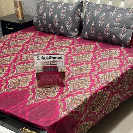 Double king size bed sheet Gul Ahmed with premium box packing