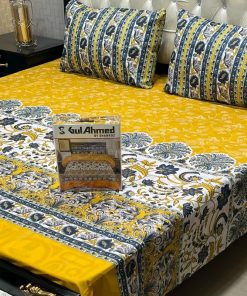 Premium quality king size bed sheet by Gul Ahmed with original box