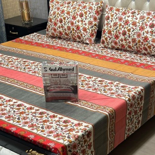 Gul Ahmed luxury king size bed sheet with branded box