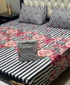 Gul Ahmed double king bed sheet set with pillow covers box packed