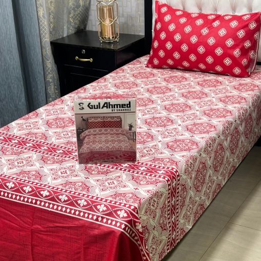 Single bed sheet pair with pillow covers for hostel room
