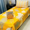 Guest room single bed sheet pair set with pillowcases