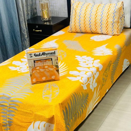 Guest room single bed sheet pair set with pillowcases