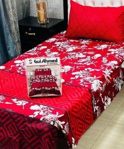 Single bed sheet pair set with pillow covers – premium cotton