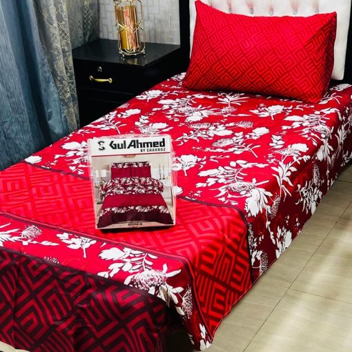 Single bed sheet pair set with pillow covers – premium cotton