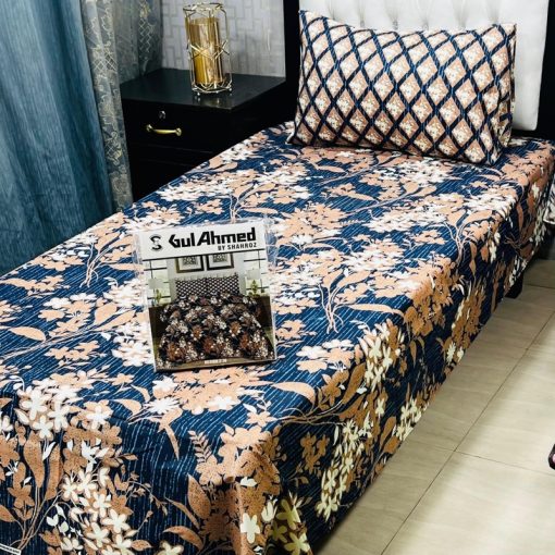 Luxury cotton single bed sheet set with pillowcases – cheap rate