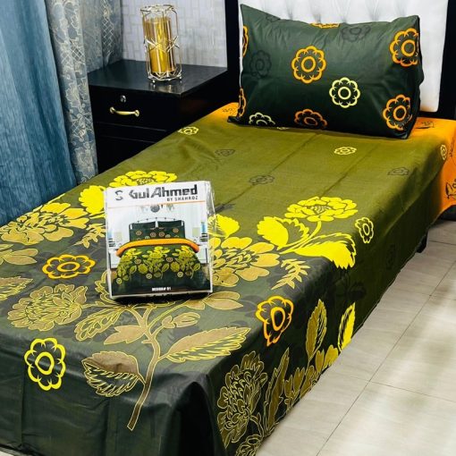 Kids single bed sheet pair set with 2 pillow covers