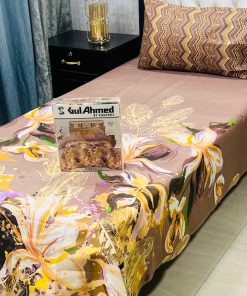 Printed single bed sheets pair set with 2 matching pillow covers