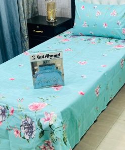 Pakistani single bed sheet pair set – luxury cotton