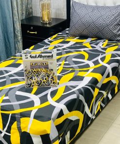 Pakistani single bed sheet pair set – block print design