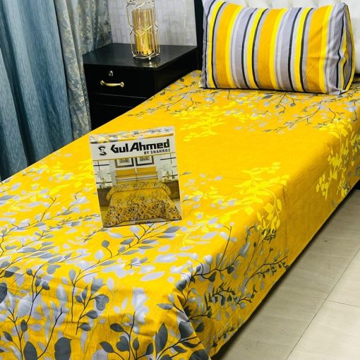 Single bed sheet pair set for everyday use – durable fabric