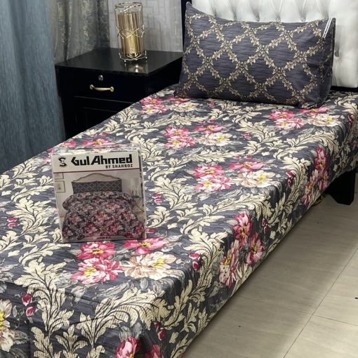 Cheap single bed sheet pair set – geometric print with matching pillowcases