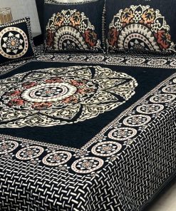 Soft Velvet Jacquard King Size Bed Sheet Set for a Cozy and Elegant Bedroom