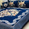 Soft and Shiny Jacquard Velvet King Size Bed Sheet Set for Luxurious Sleep