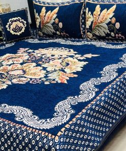 Soft and Shiny Jacquard Velvet King Size Bed Sheet Set for Luxurious Sleep