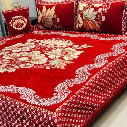 Stylish Jacquard Velvet King Size Bedding Set with Soft Texture and Elegant Design