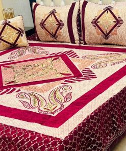 Jacquard Velvet King Size Bed Sheet Set with Soft Velvet Fabric for Cozy Comfort