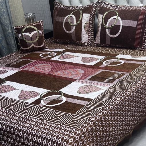 Jacquard Velvet King Size 4-Piece Bed Sheet Set for Comfort and Style