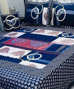 King Size Jacquard Velvet Bed Sheet Set with Matching Pillow and Cushion Covers