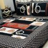 Four-Piece Jacquard Velvet King Size Bedding Set with Pillow Covers and Cushion