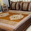 Jacquard Velvet King Size Bed Sheet Set with Elegant Design and Cushion Cover