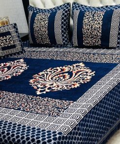 Jacquard Velvet King Size 4-Piece Bed Sheet Set – Soft, Elegant, and Comfortable