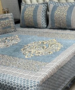 Soft and Luxurious Jacquard Velvet King Size Bed Sheet Set for a Cozy Bedroom