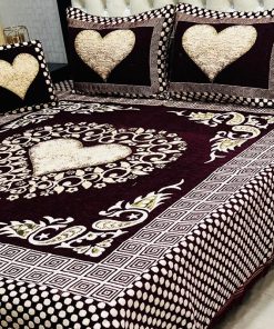 High-Quality Jacquard Velvet King Size Bed Sheet Set for Stylish Winter Decor