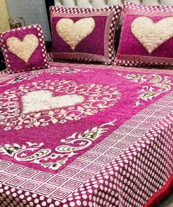 Luxurious Jacquard Velvet King Size Bed Sheet Set for a Soft and Elegant Bedroom