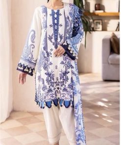 Jade-02 Lawn Suit – 3 Piece Printed Lawn Shirt, Digital Dupatta & Dyed Cotton Trouser