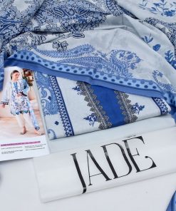 ade-01 3 Piece Lawn Suit with digitally printed front & dupatta,