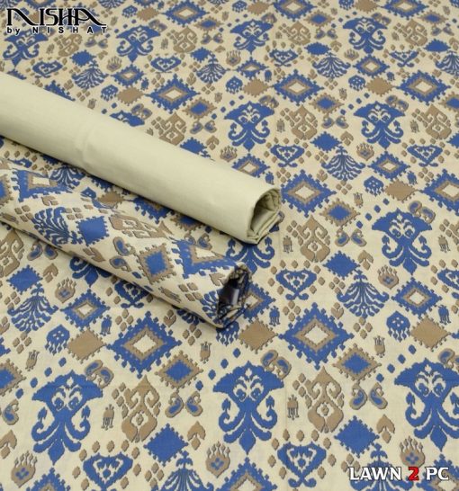 Nisha by Nishat NT-93 – 2 Piece Digital Printed Lawn Shirt with Dyed Trouser