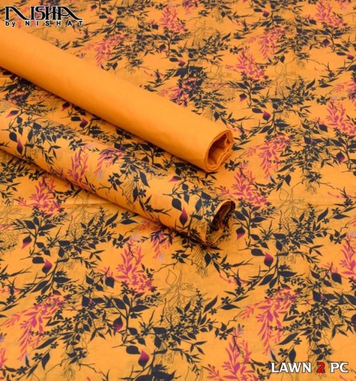 Nisha by Nishat NT-95 – 2 Piece Lawn Suit with Digital Printed Shirt and Dyed Trouser