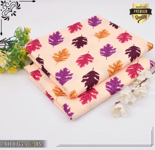 Women 2 Piece Cotton Allover Printed Suit CP-27 – Stylish Soft Cotton Fabric for Summer