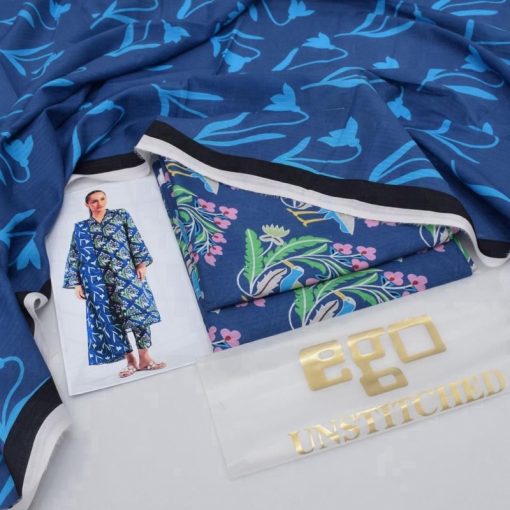 Introducing Ego EG-, a sophisticated 3 piece lawn suit crafted from Bana Dora Jacquard Lawn, part of Ego’s premium 2025 summer collection. This ensemble combines luxury, comfort, and cutting-edge digital print technology to create a truly refined outfit.