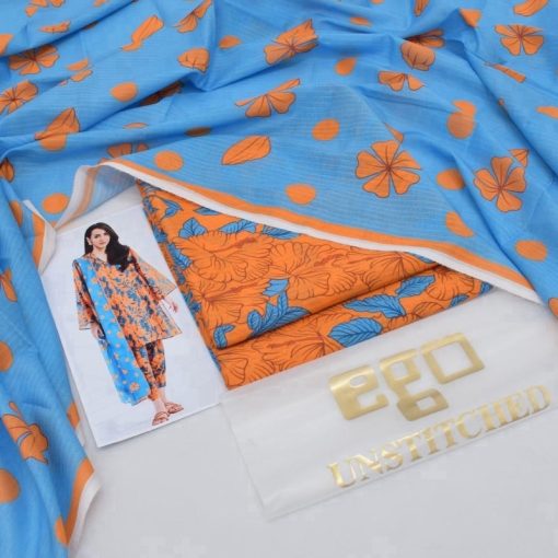 Ego EG-05 | Women’s 3 Piece Summer Digital Allover Lawn Printed Suit
