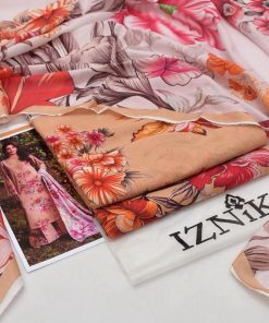 Iznik IZ-100 | Women’s 3 Piece Summer Digital Allover Lawn Printed Suit