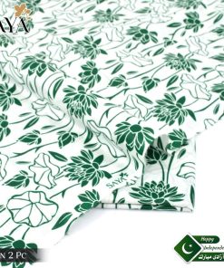 Saya SA-05 – 14 August Special Lawn Suit with Printed Shirt & Trouser | Independence Day Edition
