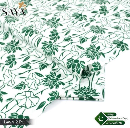 Saya SA-05 – 14 August Special Lawn Suit with Printed Shirt & Trouser | Independence Day Edition