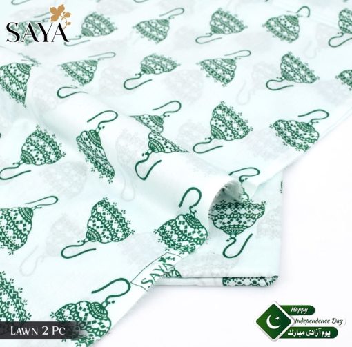 Saya SA-11 – Patriotic 2 Piece Lawn Suit for 14 August | Printed Shirt & Trouser