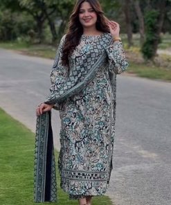 Bin Saeed BS-102 Digital Printed 3 Piece Unstitched Lawn Suit for Women – Summer 2025