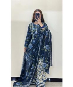 Bin Saeed BS-103 Digital Printed Unstitched 3 Piece Lawn Suit for Women – Summer 2025