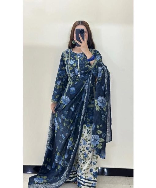 Bin Saeed BS-103 Digital Printed Unstitched 3 Piece Lawn Suit for Women – Summer 2025