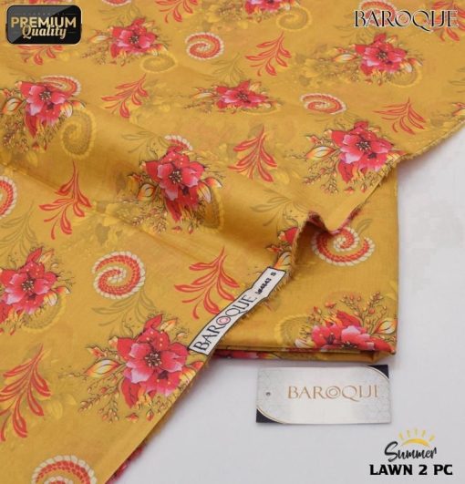 Baroque BR-63 Digital Allover Printed 2 Piece Lawn Suit for Women – Summer 2025