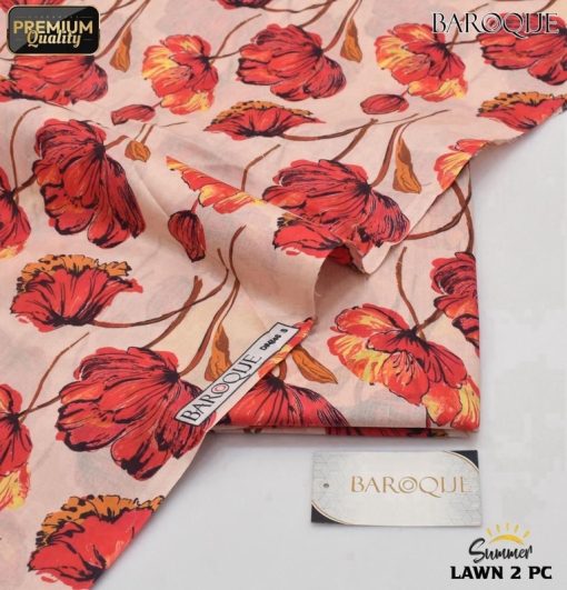 Baroque BR-64 Digital Allover Printed 2 Piece Lawn Suit for Women – Summer 2025