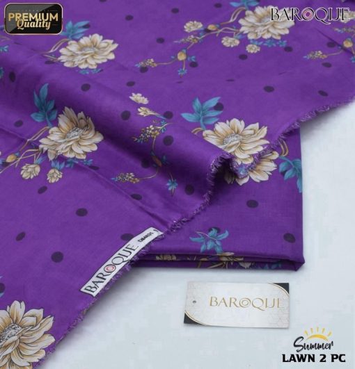Baroque BR-56 Digital Allover Printed 2 Piece Unstitched Lawn Suit for Women – Summer 2025